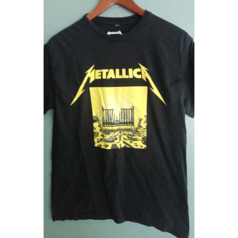 Metallica‎ T-Shirt Album Cover Graphic Print Short Sleeve Black Tee